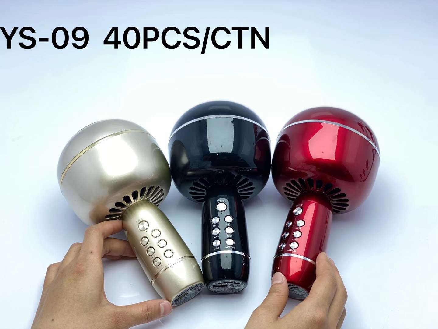 New microphone available 💘 new model: YS-09 Package size: 10.8*10.9*22.5CM outer box size: 57*46.5*45. details Picture