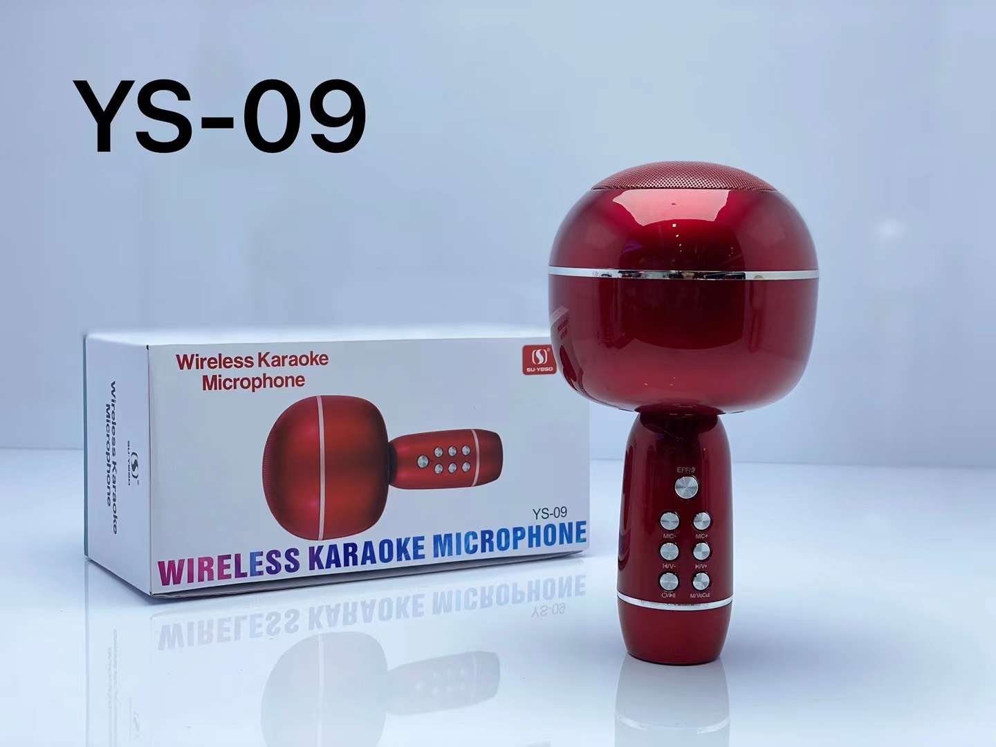 New microphone available 💘 new model: YS-09 Package size: 10.8*10.9*22.5CM outer box size: 57*46.5*45. Specification image