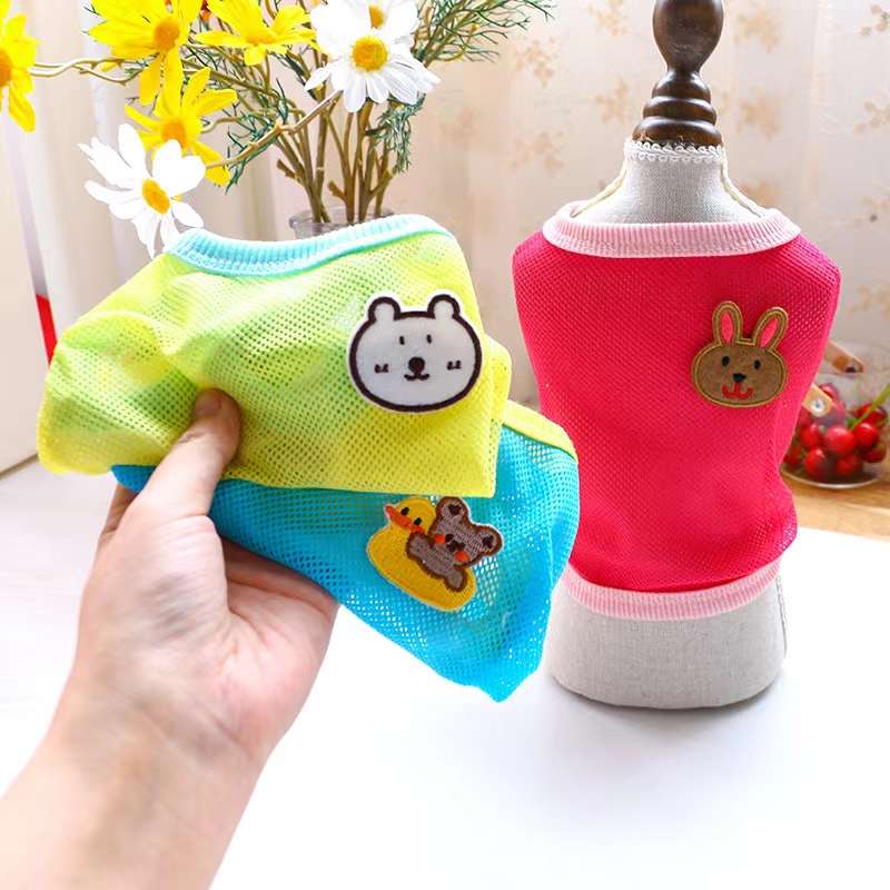 宠物宝宝新品衣服，现在开始排单生产，预计半个月出货了。夏日一抹清凉！透气养眼背心❤细节图