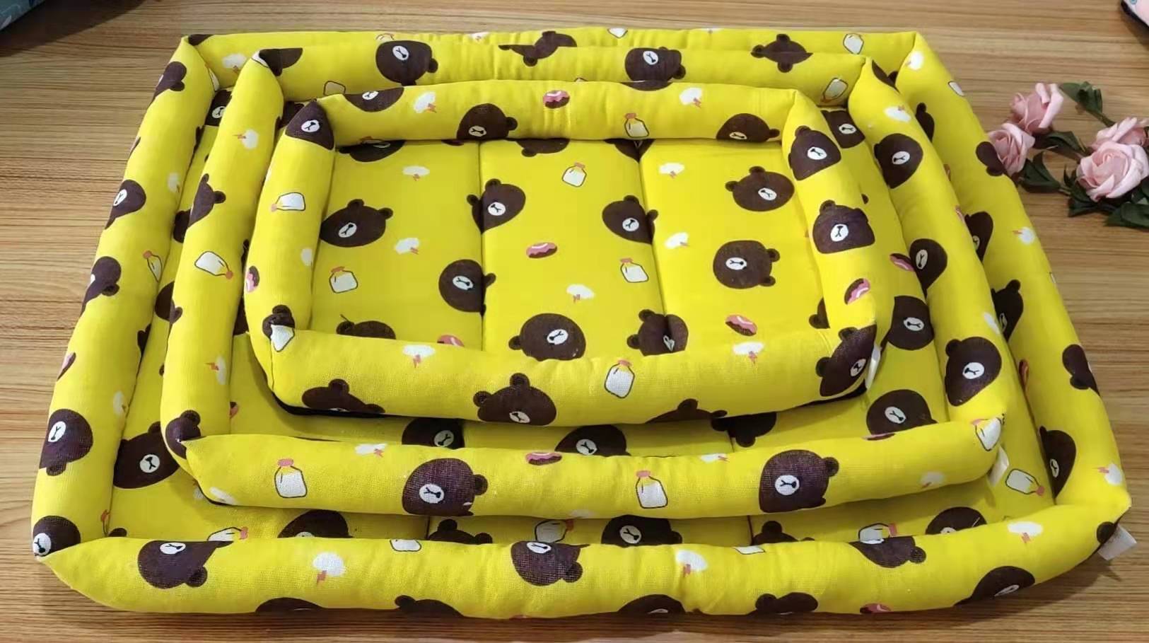 宠物宝宝套窝100套混批起！一个全亚麻，一个带藤席，都是套三的，都有10个花色，全可以混色混批！详情图7