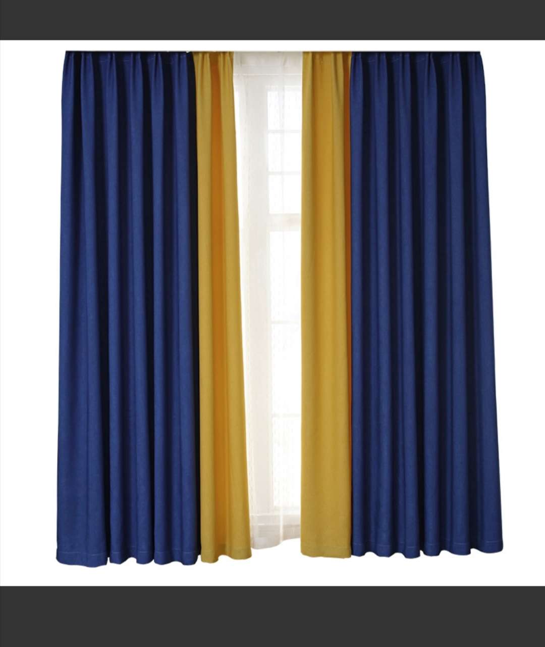 Simple and modern spliced curtains, blackout curtains, bedroom and living room, Nordic and American style solid color imitation cotton and linen curtains Application Scenario