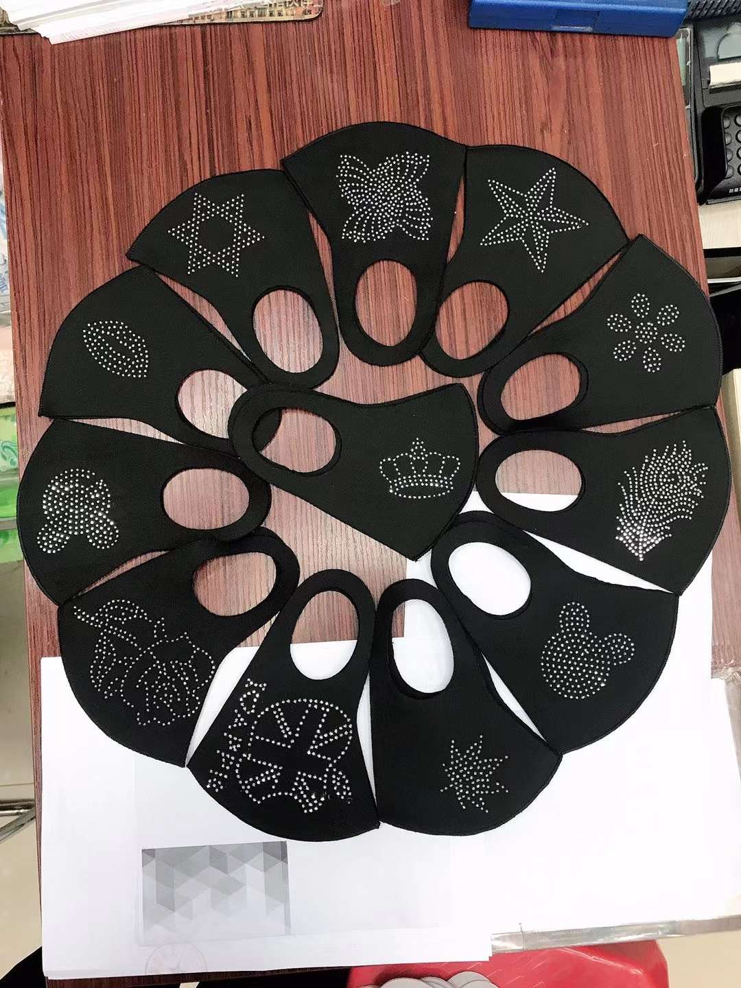 明星款蝴蝶恐怖卡通印好口罩男女学生口罩(厚)【外贸专供】详情图17