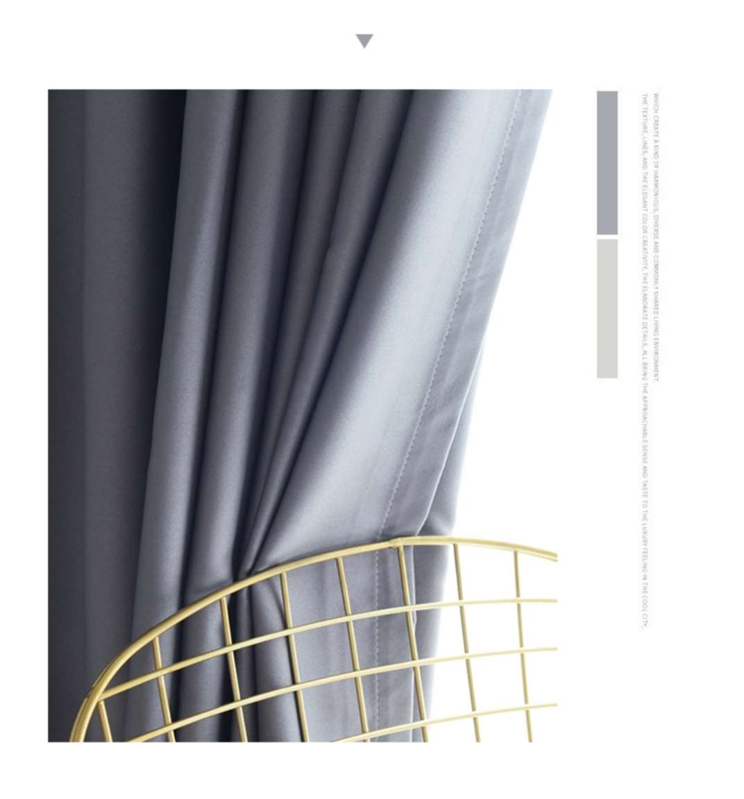 Nordic minimalist high-blackout curtains for living rooms and bedrooms, heat insulation, noise reduction, sun protection and shading curtain fabric detail image 1