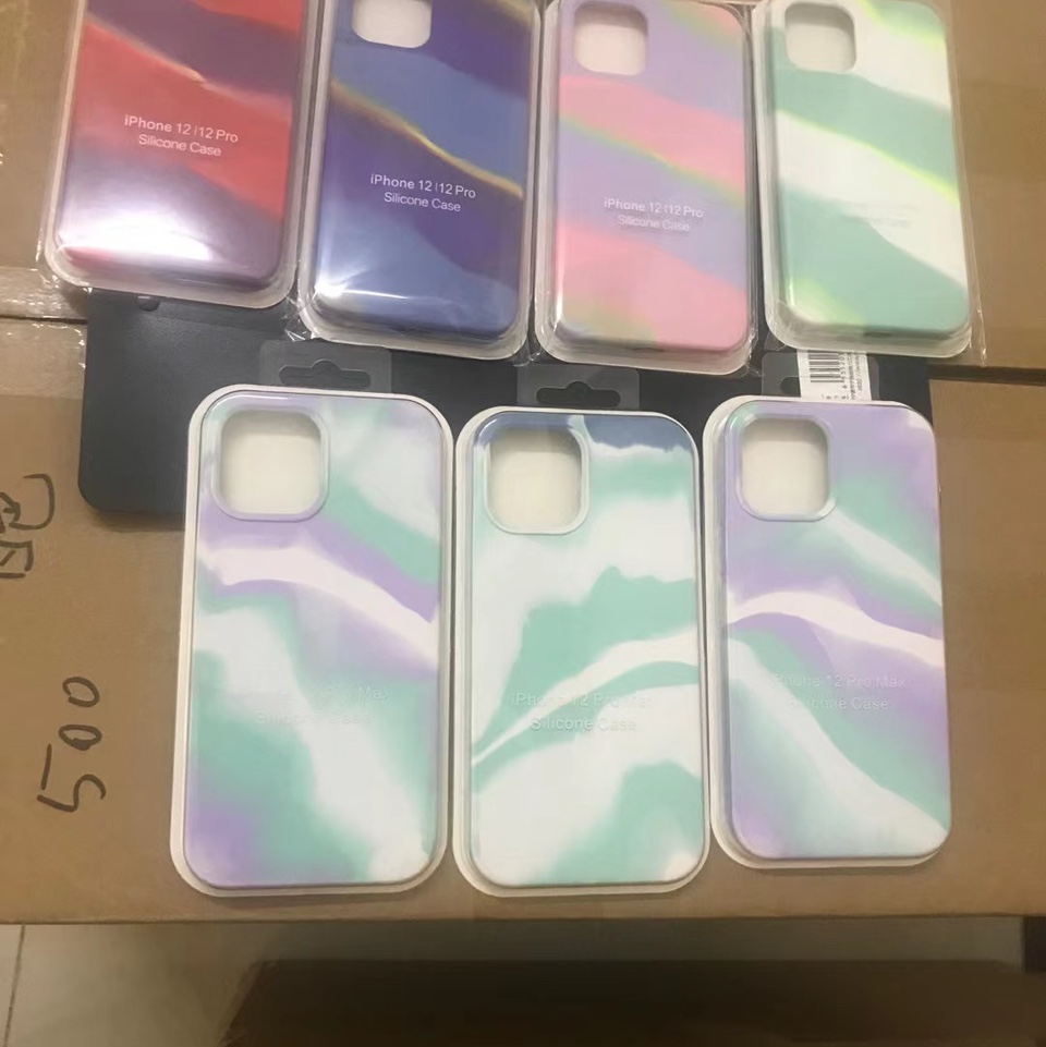 Rainbow liquid silicone phone case