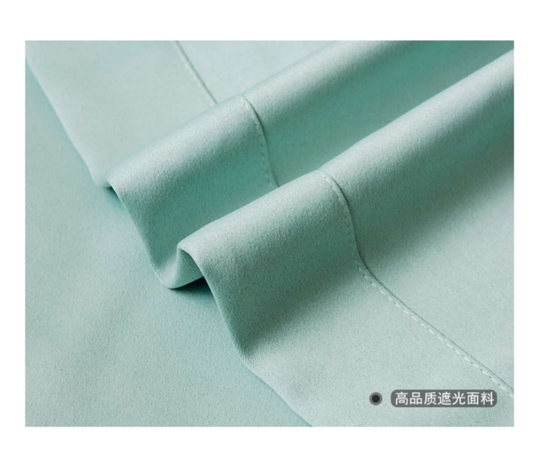 Nordic minimalist high-blackout curtains for living rooms and bedrooms, heat insulation, noise reduction, sun protection and shading curtain fabric detail image 16