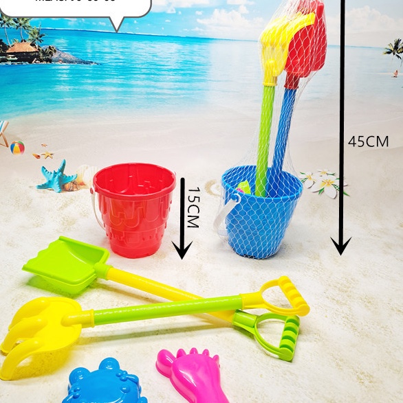688-45 Children's Dune Buggies Toy Set, hourglass, baby sand-digging shovel and small bucket, sand-playing Cassia seed Sandpit tools
