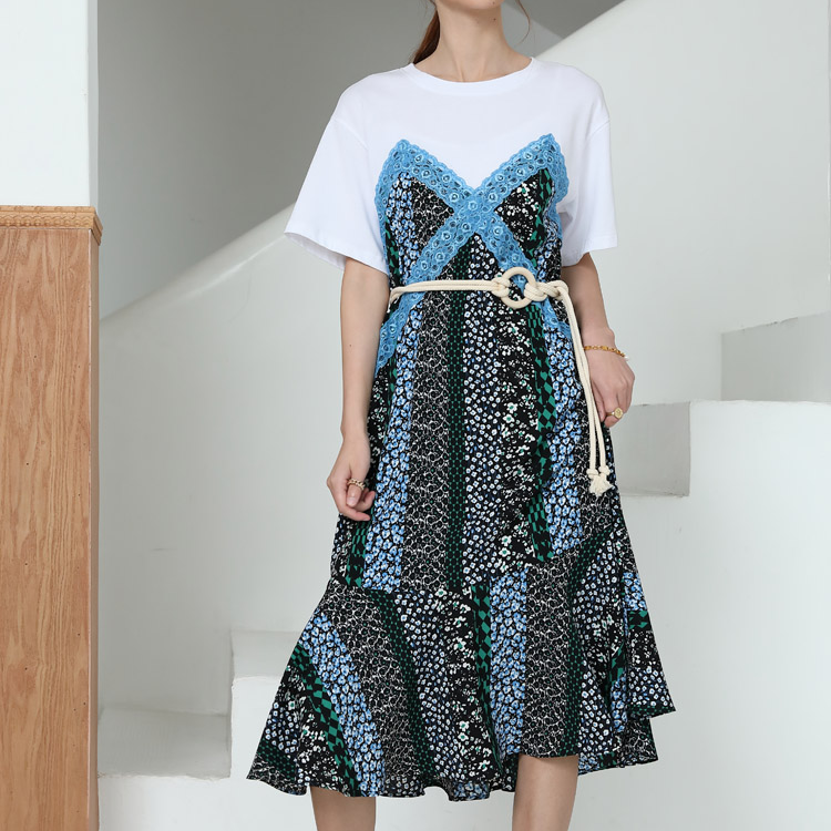 Jimmy Seio's 2021 summer debut new sea blue dress 1D2121298