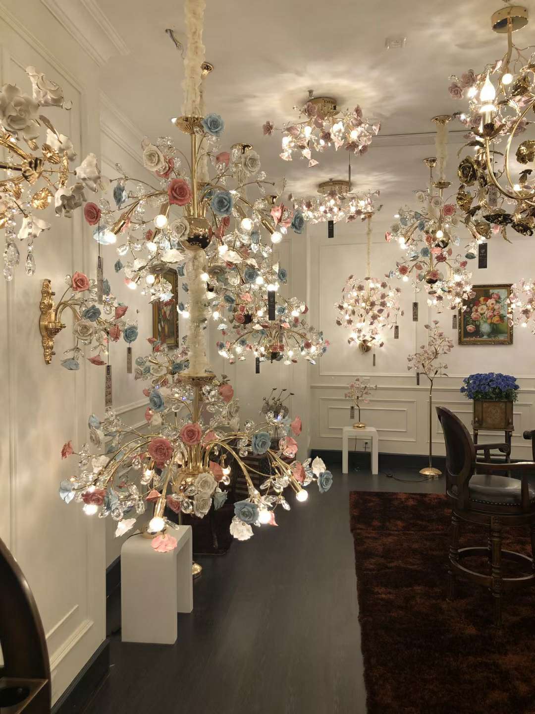 陶瓷花监色系列白底实物图