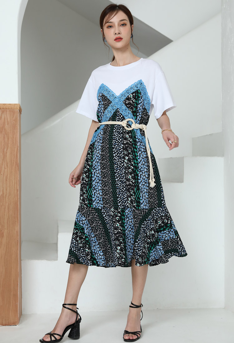 Jimmy Seio's 2021 summer debut new sea blue dress 1D2121298 details Picture