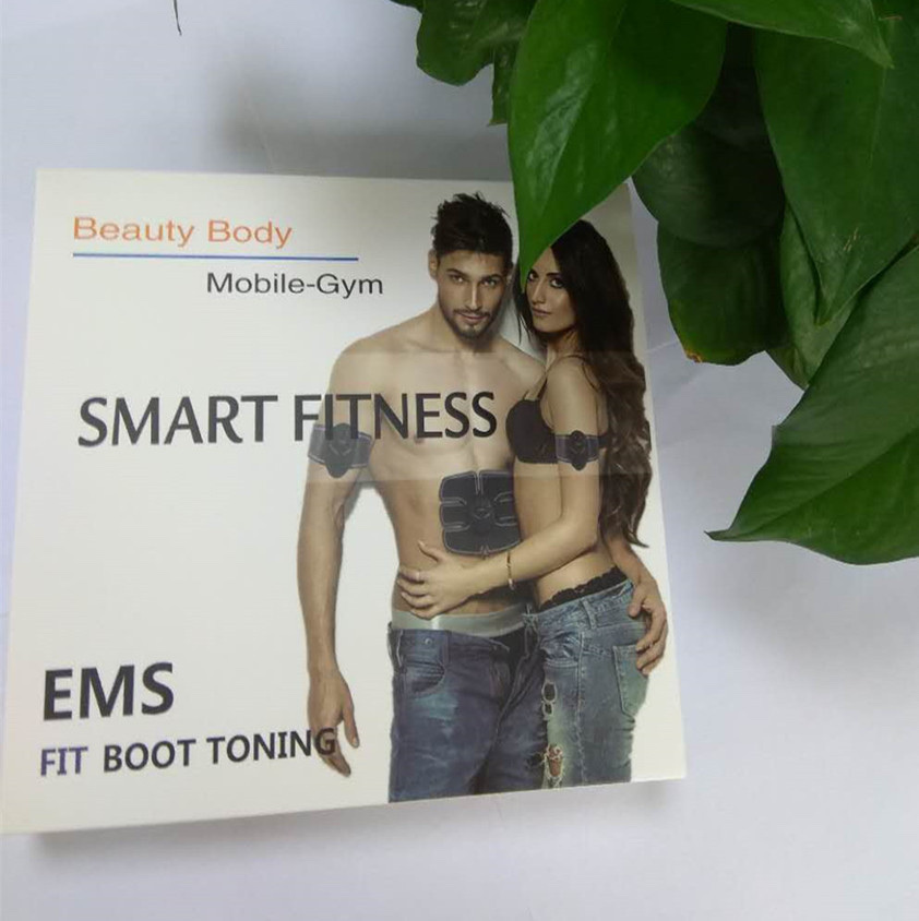 跨境健身器懒人家用按摩肚子肌肉热敷 健身贴片 智能腹肌贴片 三件套礼盒装产品图