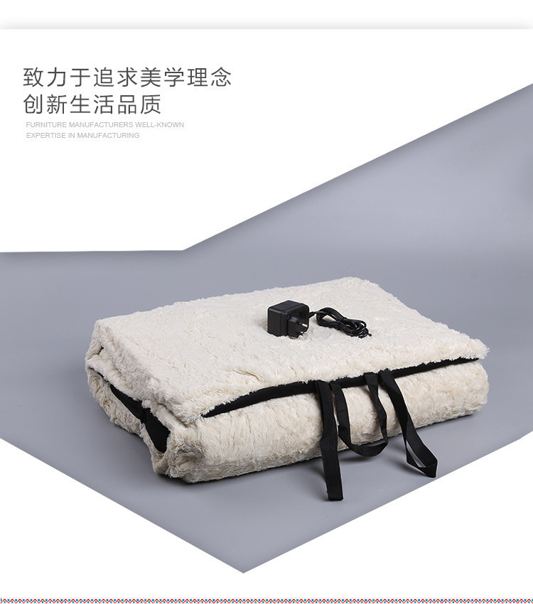 防羊绒按摩床垫 震动带加热9个点全身按摩垫/按摩毯9电机理疗床垫 产品图