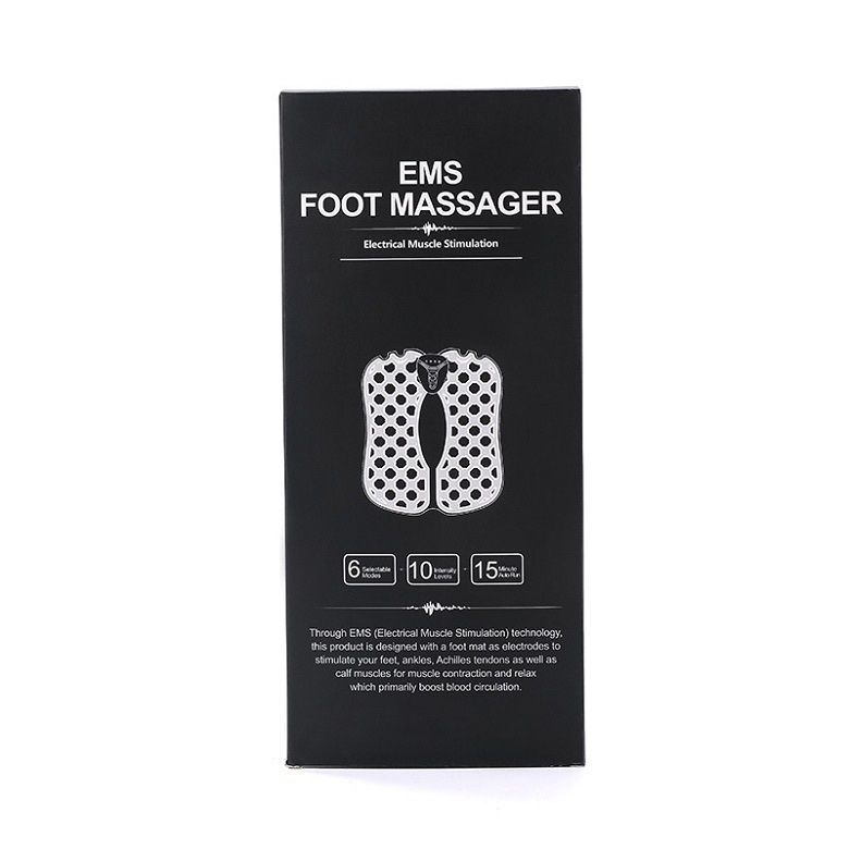 新款EMS足部按摩贴智能脚底按摩仪电动穴位揉捏脚底按摩贴 白底实物图