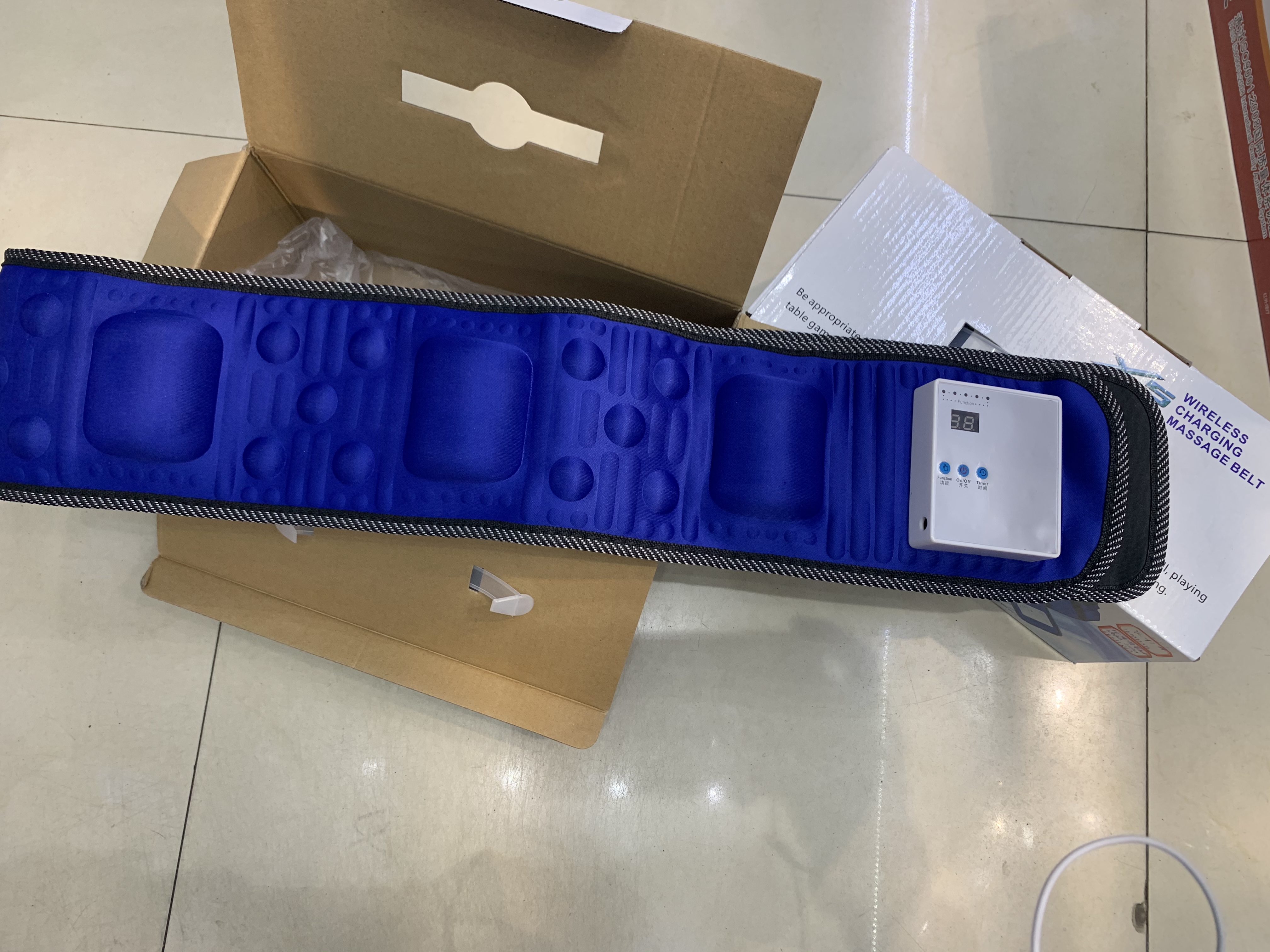 X5甩脂腰带懒人腰部震动按摩器材电动发热按摩腰带甩脂机数码款详情图2