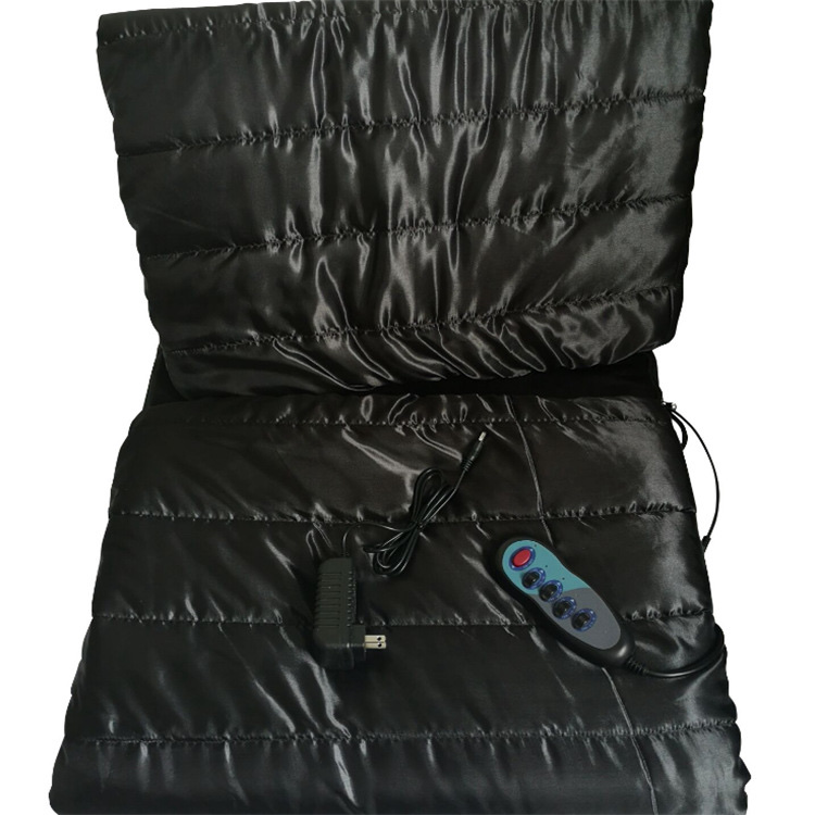 MASSAGE 发热震动按摩床垫双重速度控制9个按摩头 9电机理疗 床垫 白底实物图