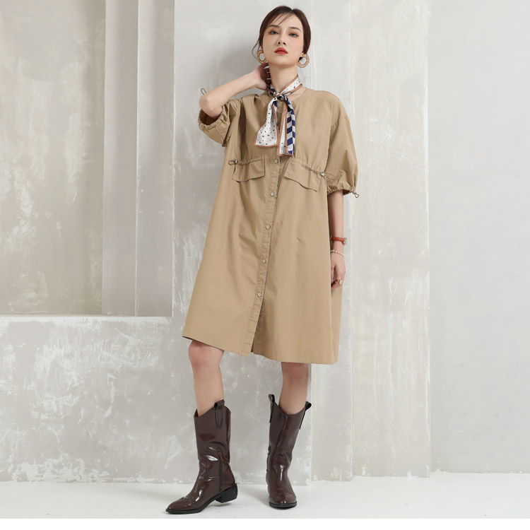 Jimmy Seio's new camel-colored women's dress 1D2121832 was released for the spring of 2021