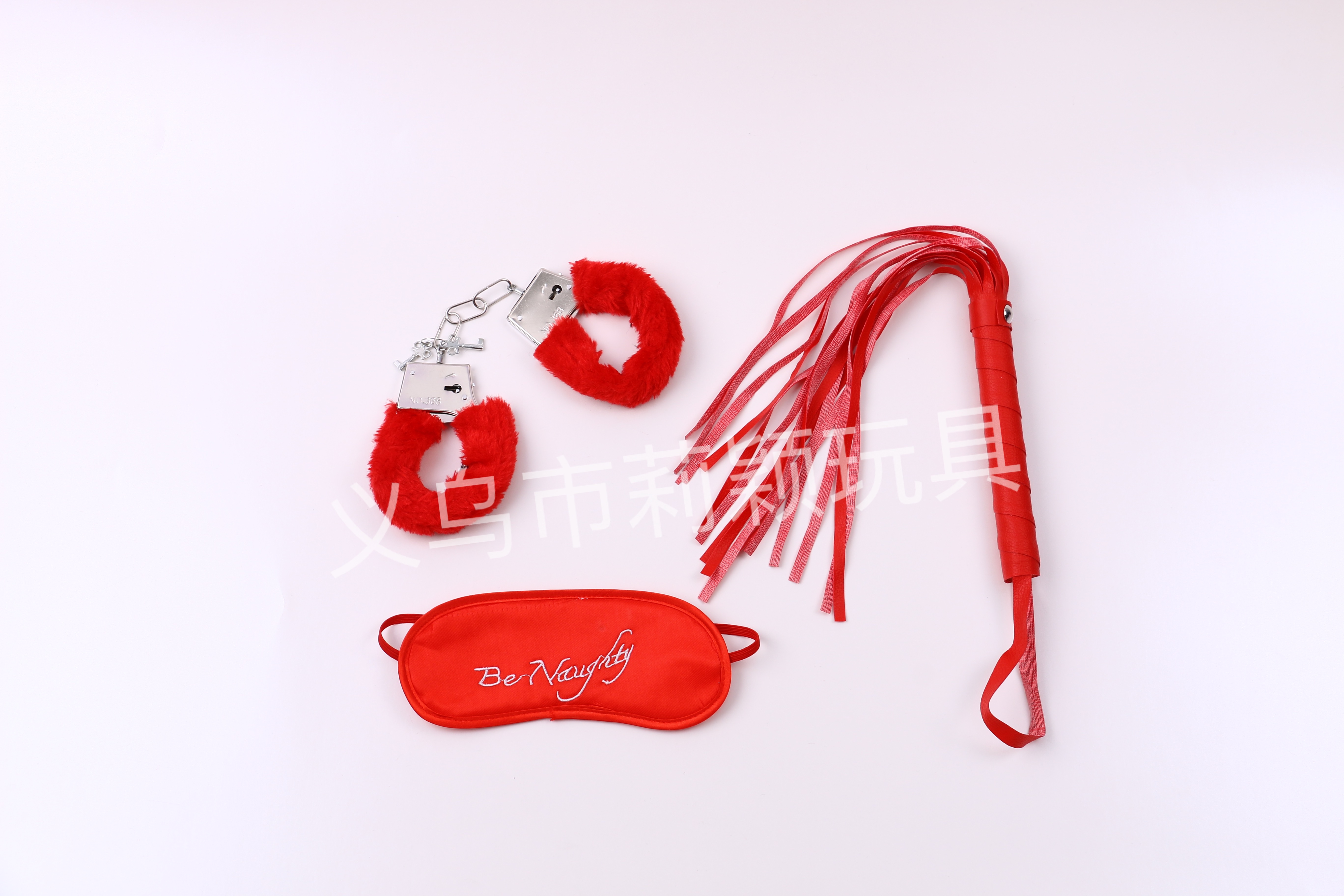莉颖玩具玩具手铐玩具套装 情侣套装情人节套装 万圣节产品游戏玩具套装眼罩手铐 吸卡毛绒手铐PU皮鞭眼罩三件套 混装01详情5
