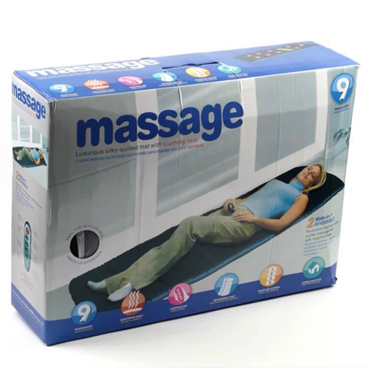 MASSAGE 发热震动按摩床垫双重速度控制9个按摩头 9电机理疗 床垫 