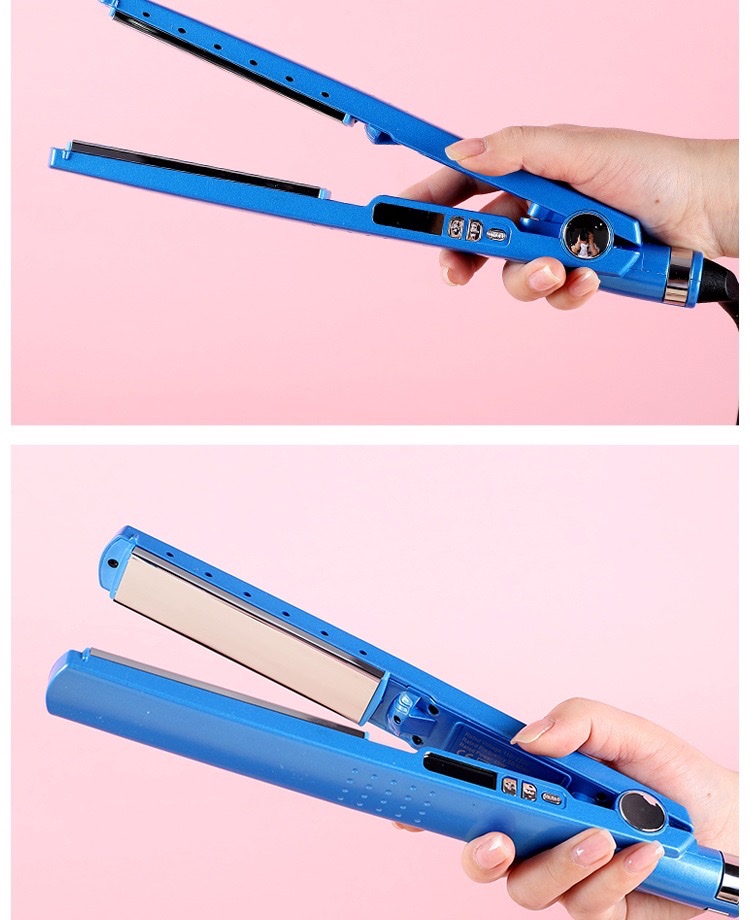 跨境爆款直发器卷直两用直发夹板头发拉直器厂家直销负离子卷发器 详情图1