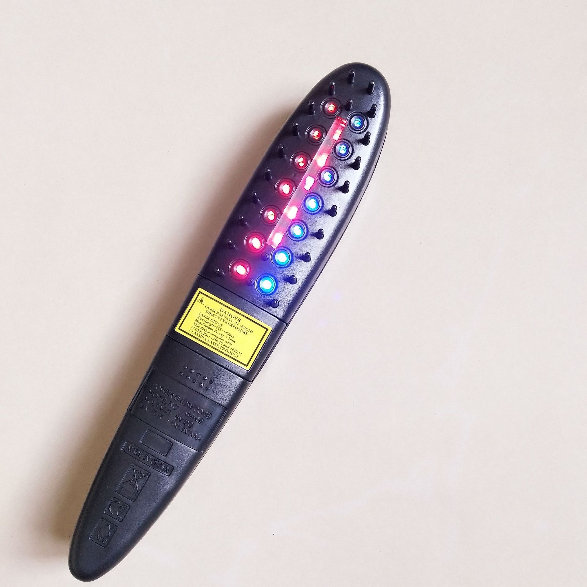 激光生发梳 头皮按摩器黑发美发梳 保健按摩梳子生发梳子 长发梳 详情图8