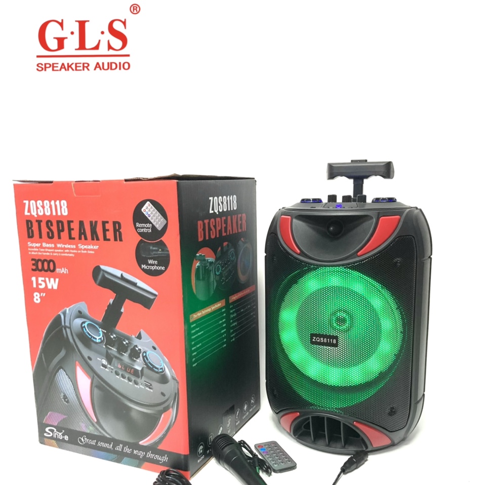 ZQS dazzling light audio portable portable plug-in card selling mobile speakers high power playback ZQS-8118 thumbnail