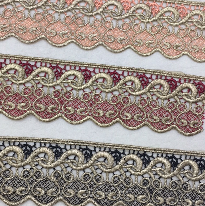 水溶金丝线双色条码刺绣服装辅料be170