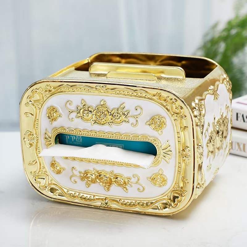 新款欧式亚克力多功能纸巾盒收纳盒详情图1