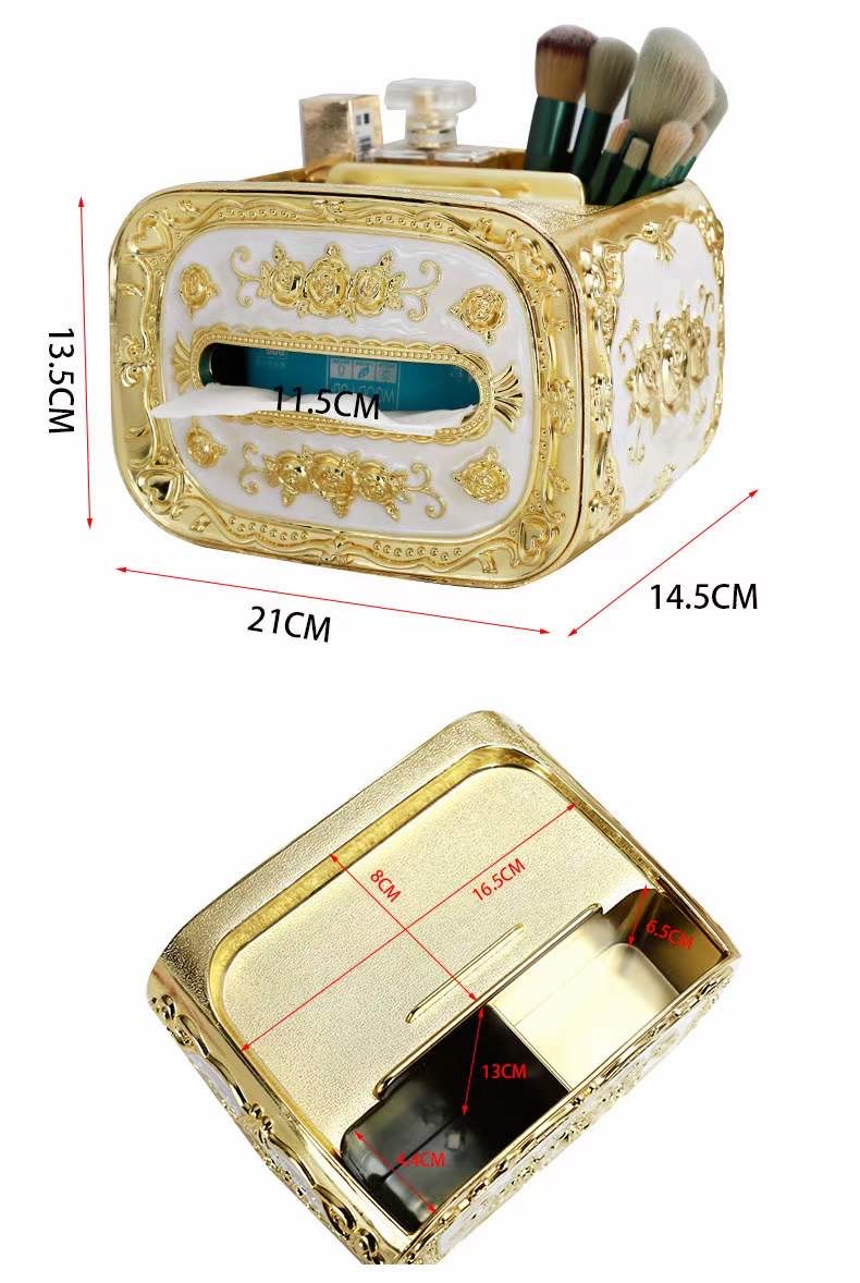新款欧式亚克力多功能纸巾盒收纳盒详情图8