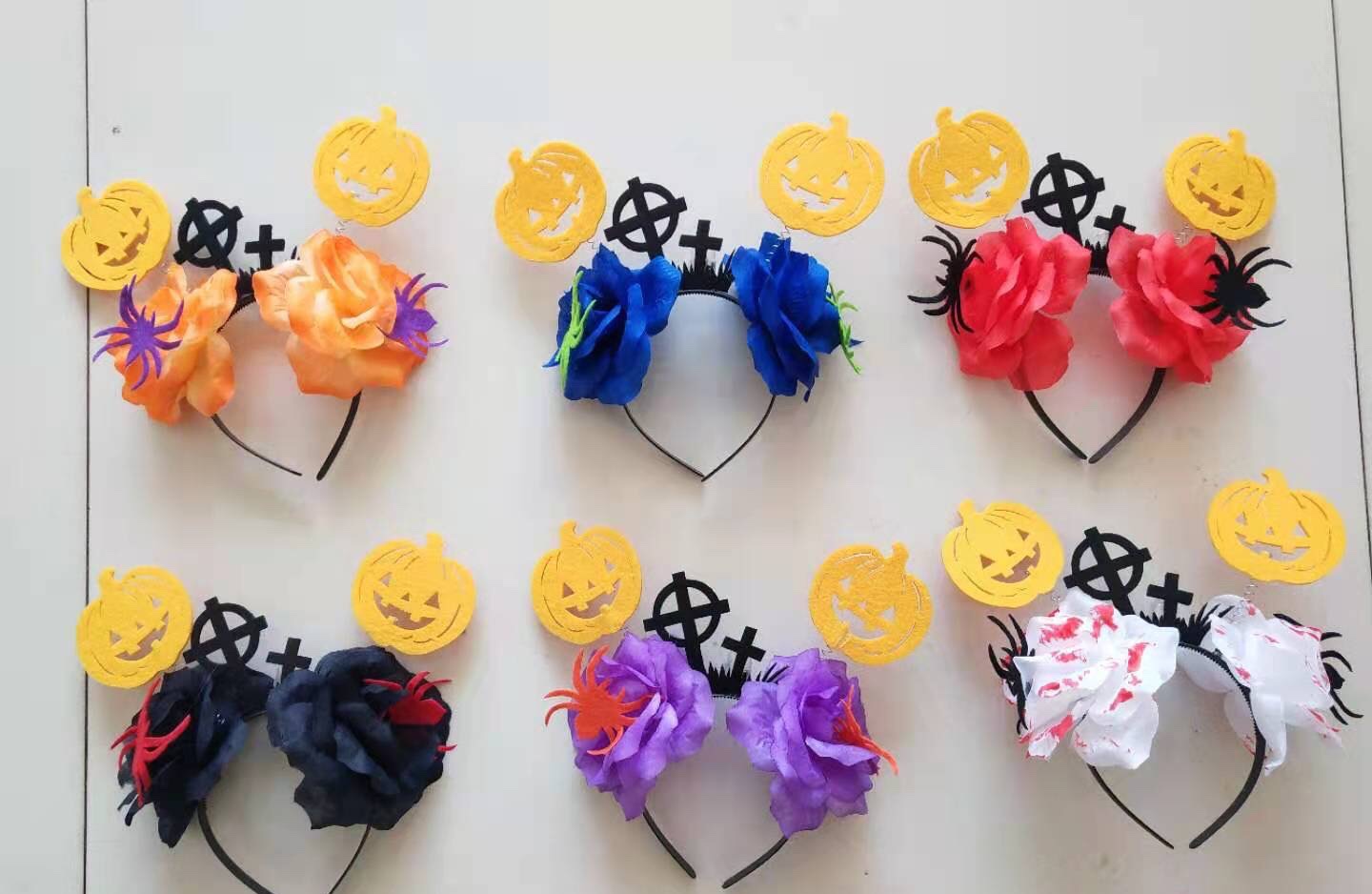 万圣节拉旗头扣套装白底实物图