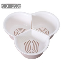 K10－2538家用创意多格拼盘厨房洗菜篮双层沥水盘沥水筐水果盘