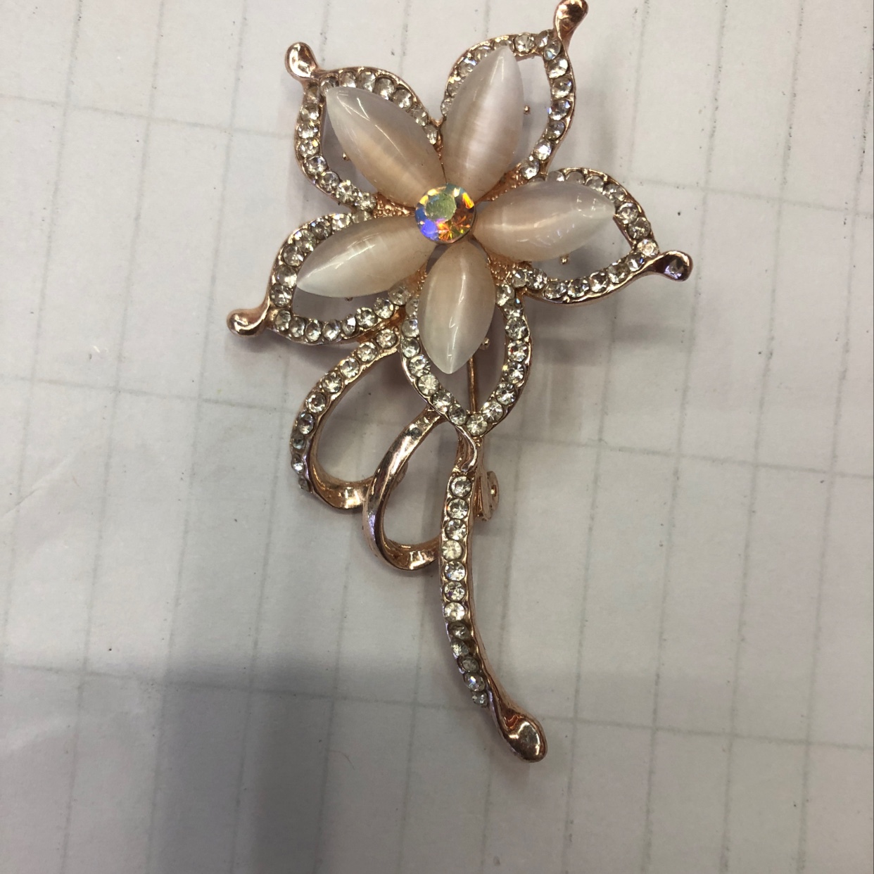 5马眼猫眼大花朵胸针