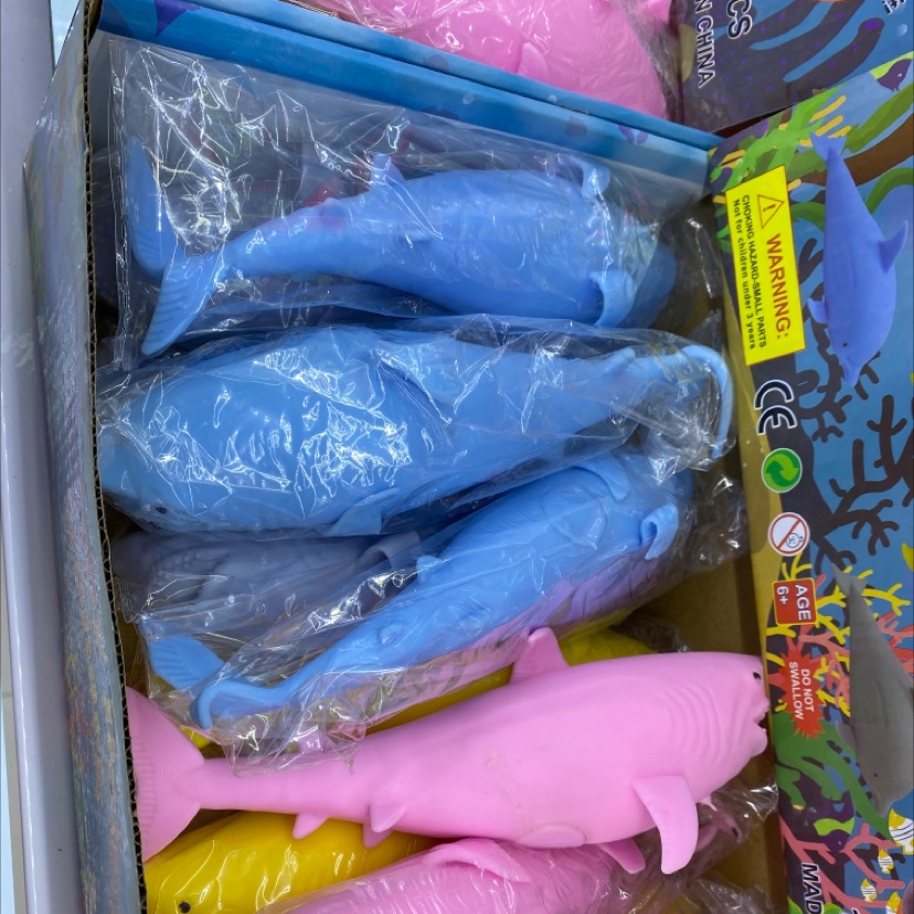 厂家直供儿童卡通玩具海豚面粉球  tpr材质捏捏乐解压玩具产品图