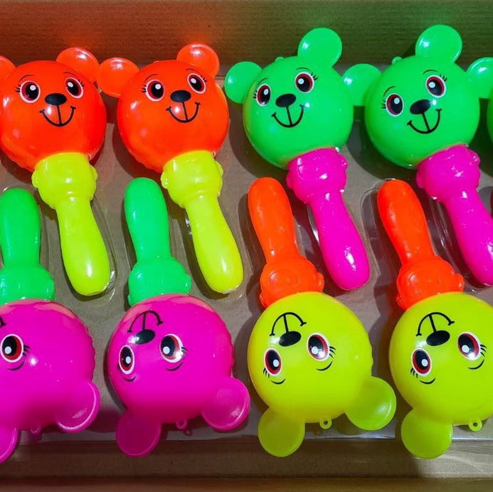 天润闪光、发声手柄狐狸/发光发声手柄熊头TR-10042图