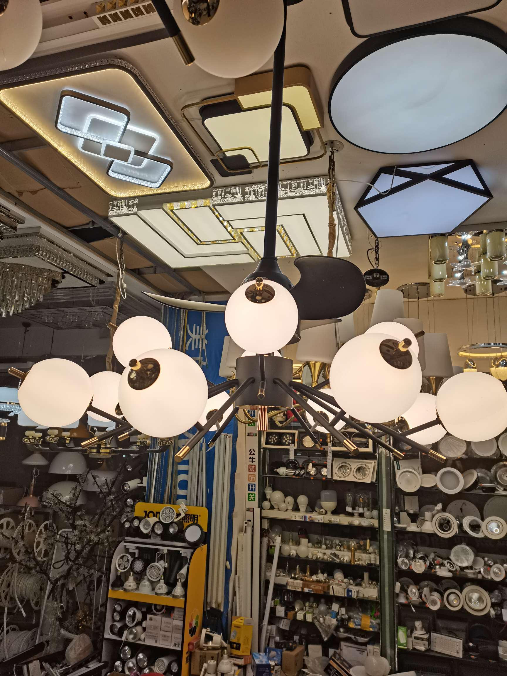Nordic Ceiling Fan Light, Living Room And Dining Room Chandelier, Dining Room Fan, Lamp, Study Fan Light Application Scenario