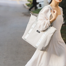 韩版人字纹购物袋时尚便携手提袋大容量简约收纳包时尚单肩手提包