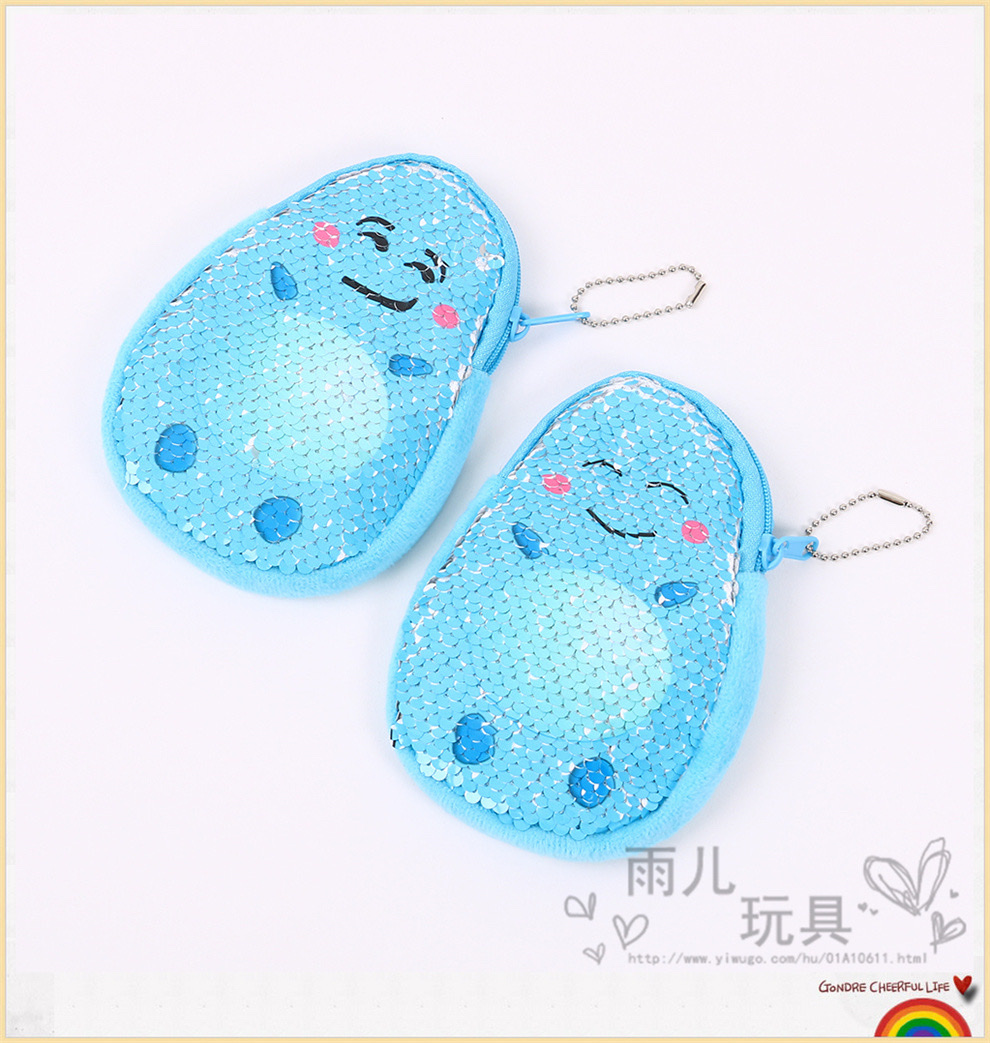 毛绒玩具包零钱包儿童卡通钱包印刷亮片零钱包亮片牛油果钱包10cm零钱包儿童包详情图6