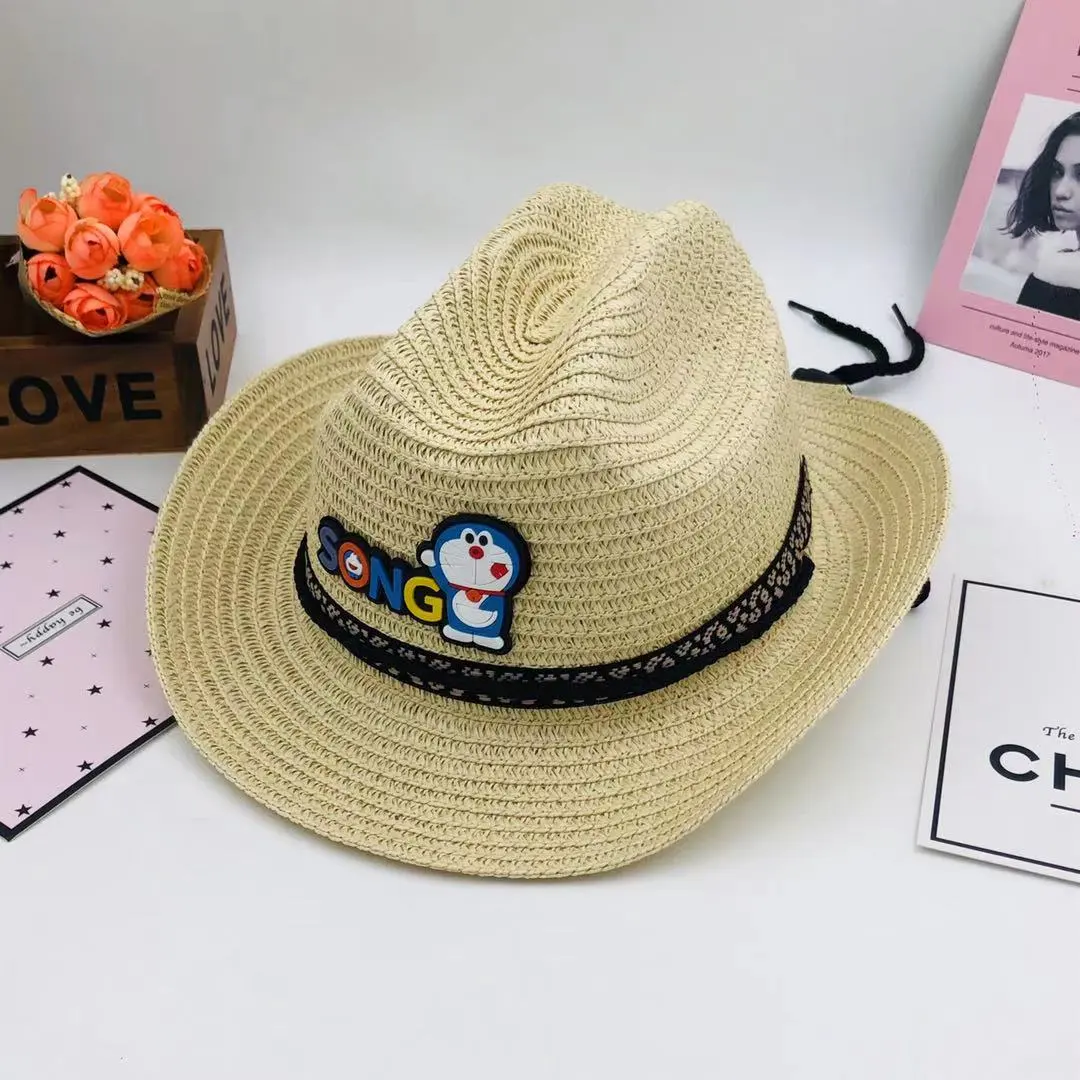 Hats for boys and girls aged 2 to 8, summer sun hats, children's straw hats, boys' sun hats, and cool fisherman hats detail image 2