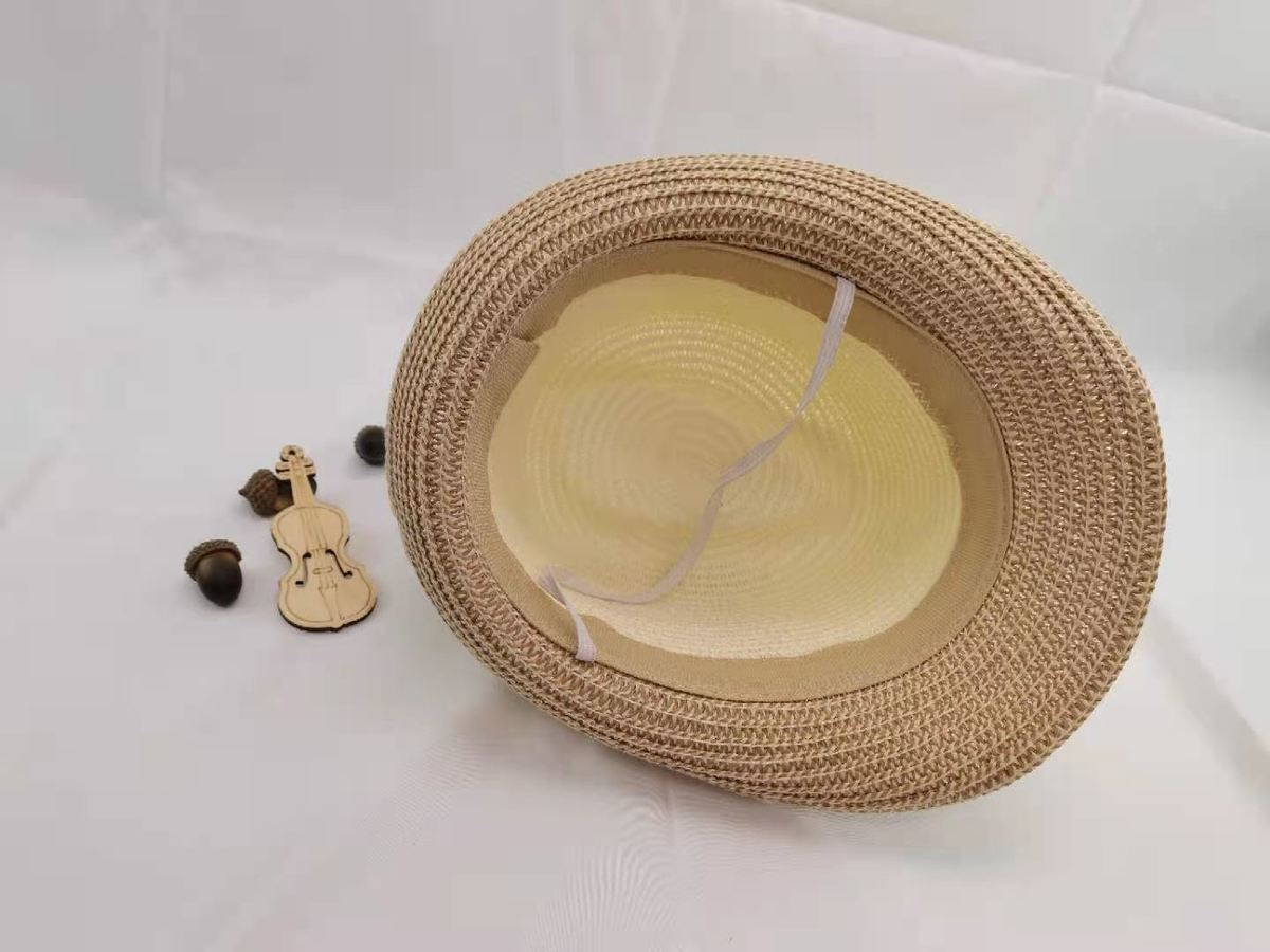 Children's hats, summer outdoor sunshade straw hats, sun protection hats, Korean boys' cool top hats, baby jazz hats details Picture