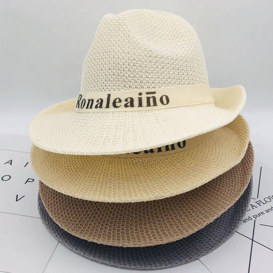 Spring and summer grass hats, men 's sun hat, anti-嗮 breathable hat, outdoor sun hat, beach hat, cowboy hat