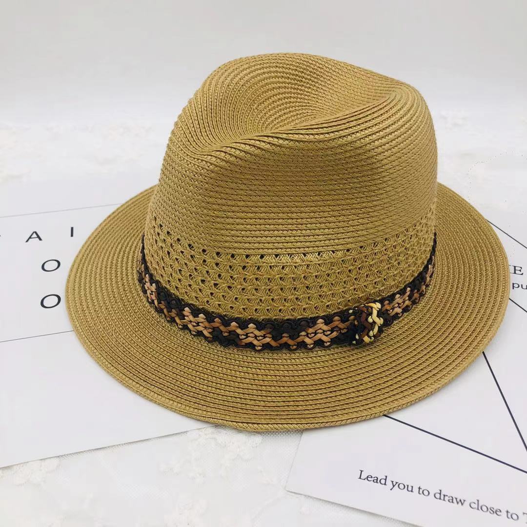 Beach Hats For Men And Women Summer Korean Version Of Everything British White Panamanian Top Hat Summer Beach Sunshade Straw Hat Tide Hat Specification drawing
