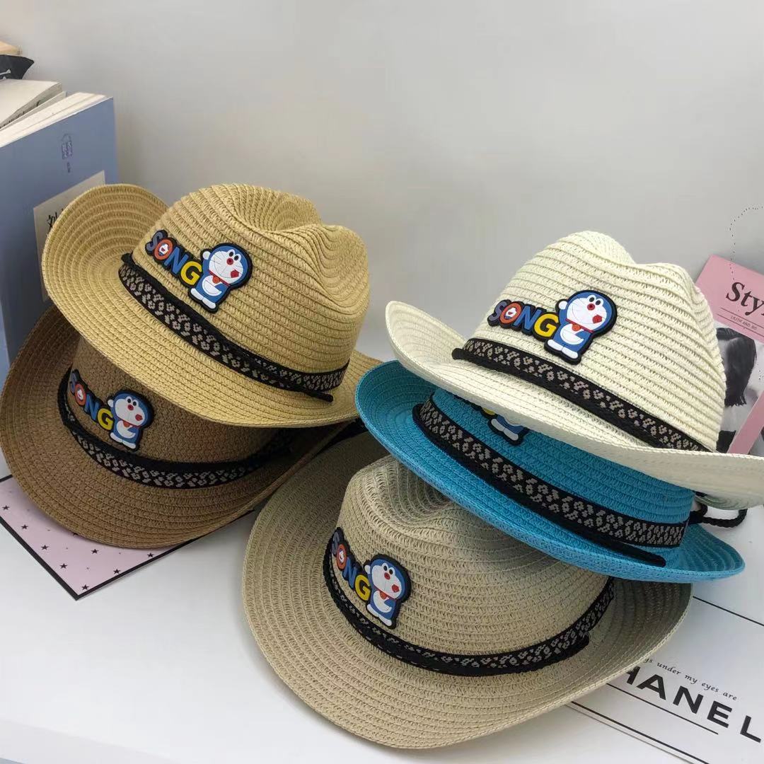 Hats for boys and girls aged 2 to 8, summer sun hats, children's straw hats, boys' sun hats, and cool fisherman hats