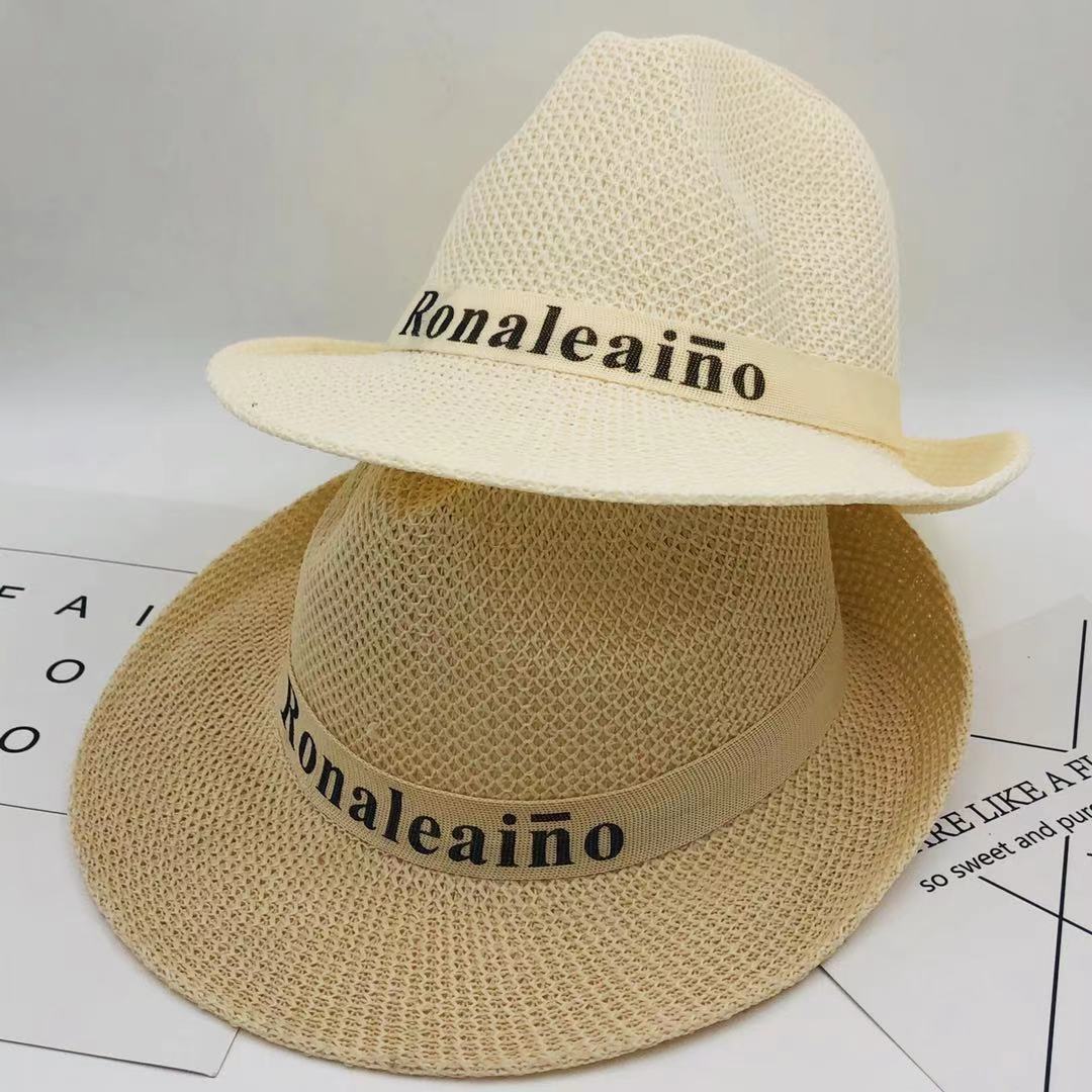 Summer breathable and sunshade cool hats, top hats for middle-aged and elderly people, men's straw hats for spring and summer, jazz hats, hats for middle-aged fathers and the elderly details Picture