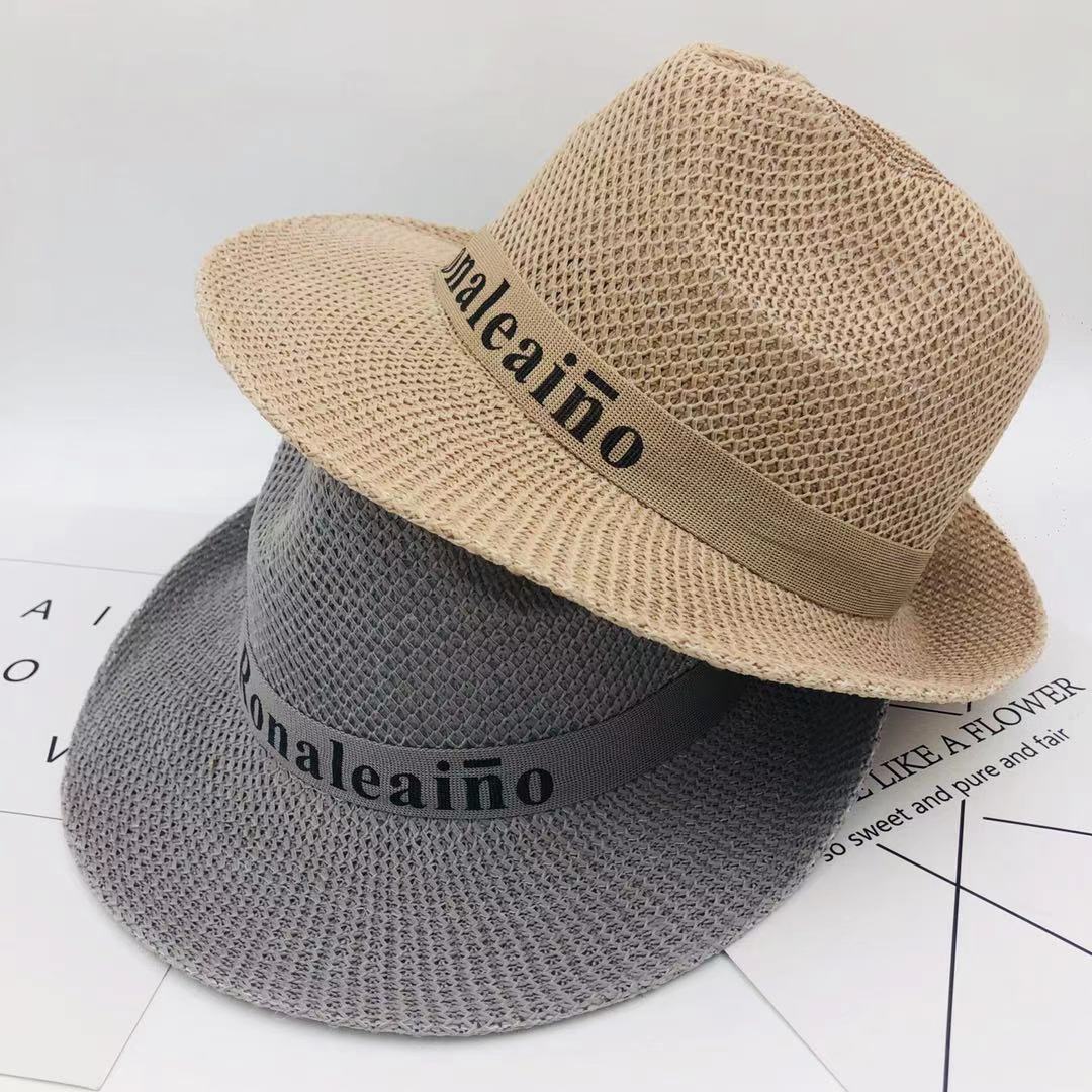 Spring and summer grass hats, men 's sun hat, anti-嗮 breathable hat, outdoor sun hat, beach hat, cowboy hat details Picture