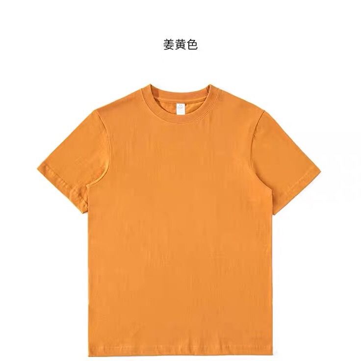 Camiseta de manga corta para hombres de color sólido blanco puro cuello redondo grueso no perezoso de algodón legging para mujeres