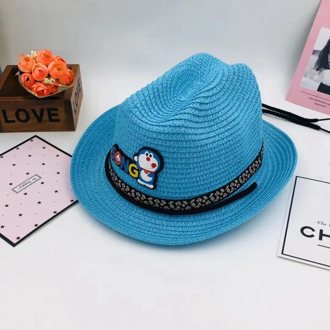 Hats for boys and girls aged 2 to 8, summer sun hats, children's straw hats, boys' sun hats, and cool fisherman hats detail image 1