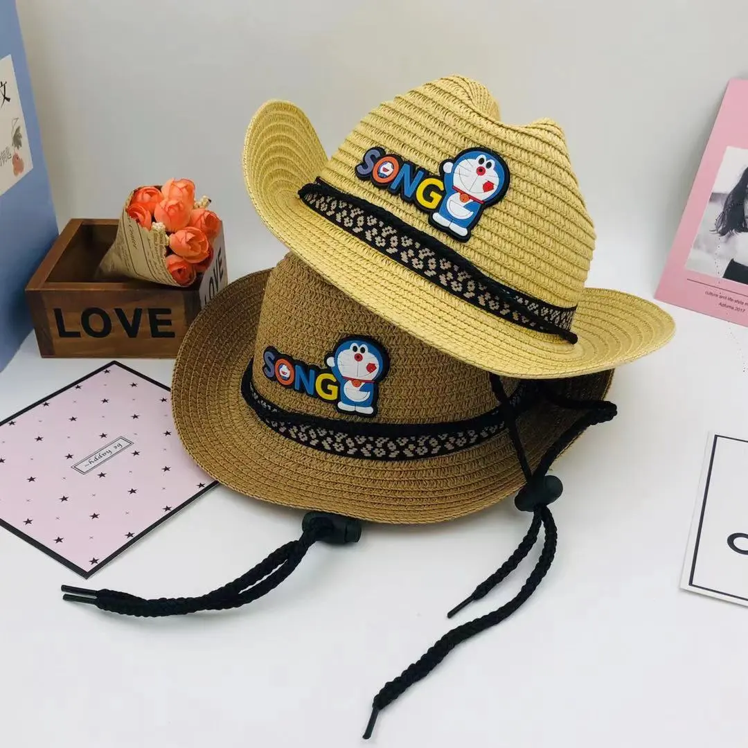 Hats for boys and girls aged 2 to 8, summer sun hats, children's straw hats, boys' sun hats, and cool fisherman hats detail image 5