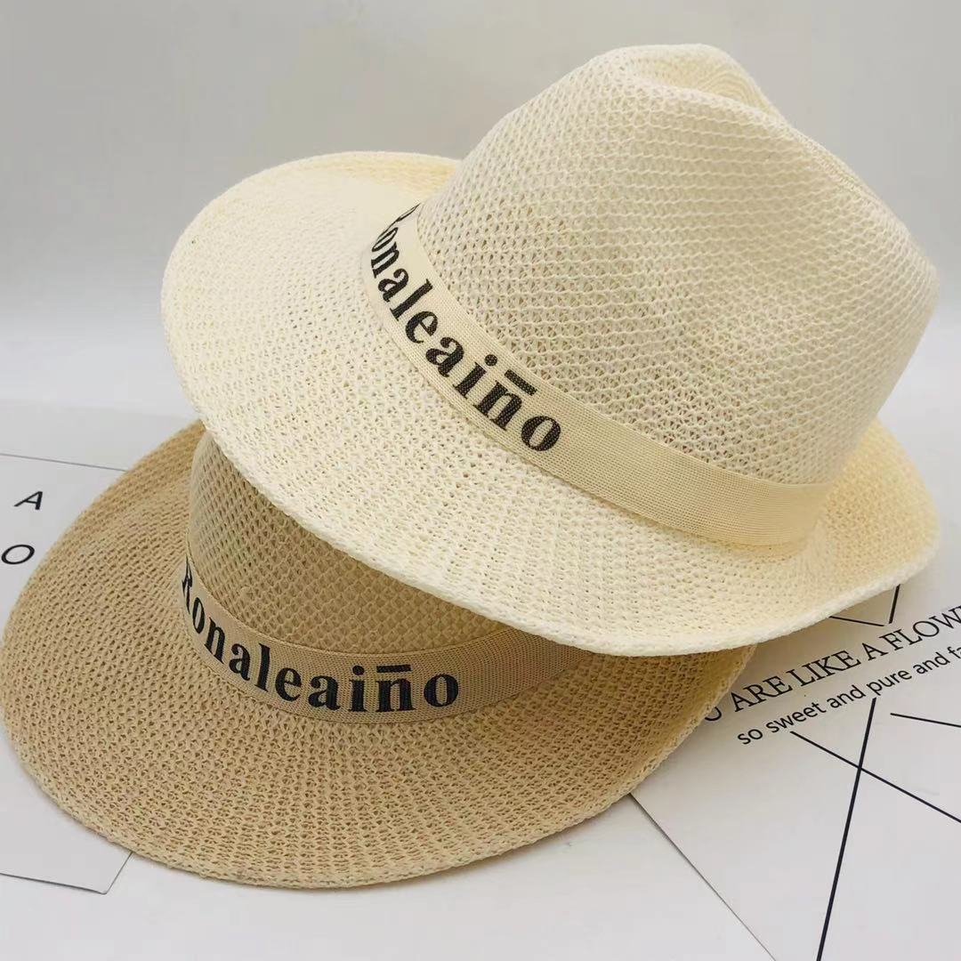 Summer breathable and sunshade cool hats, top hats for middle-aged and elderly people, men's straw hats for spring and summer, jazz hats, hats for middle-aged fathers and the elderly Specification image