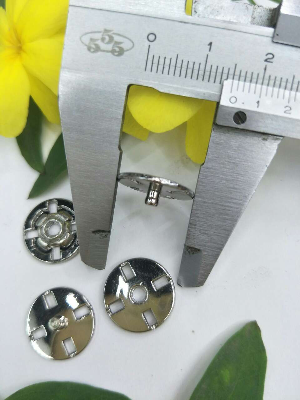 15mm手缝扣  合金银白色啪钮 服装纽扣 按扣详情图2