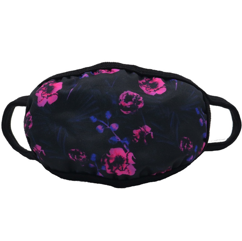 Cross-border fashion dust-proof and breathable trendy cotton fabric printed, customizable and washable children's color printed mask [Exclusive for foreign trade] Civilian, civilian, civilian detail image 4