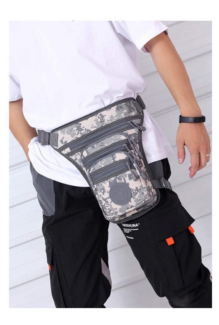 Cross-Border For The Wholesale Of New Waterproof Camouflage Pure Color Cloth Legs Outside The Multi-Functional Fishing Fanny Pack Chest Bag Riding Bag undefined