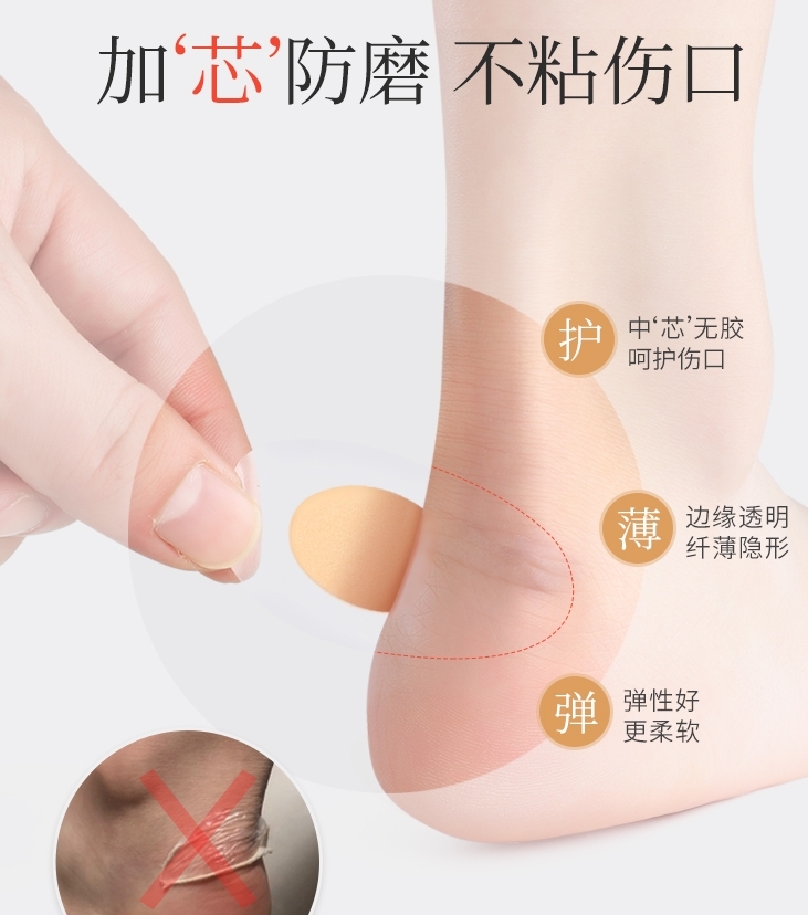 36731一次性鞋垫批发防磨脚后跟贴高跟鞋凉鞋皮鞋磨脚用 男女适用详情6